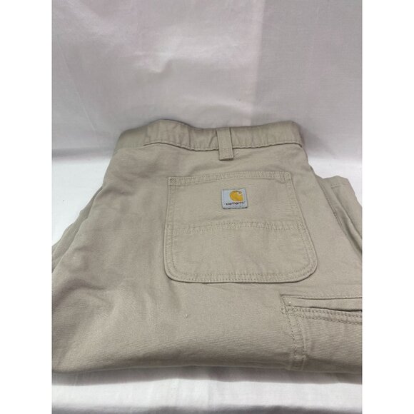 NWT Carhartt Men's Rugged Flex Work Shorts Tan Size 44 With Cell Phone Pocket - Picture 9 of 11